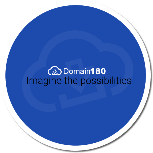 Domain180 logo with cloud design